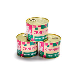 Консерва м'ясна "Свинина туристична" 525г ТМ "П'ятачок" Тушонка