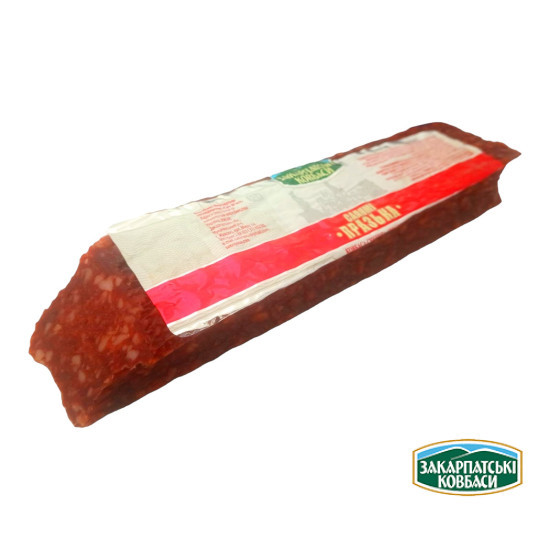 "Салямі Празька с/к 1/с (прес.порц 0,25 кг) свк ТМ"Закарпатські ковбаси" Регал