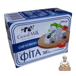 Сир м'який "Фіта" 50% 200г Tetra Pak / 18 шт кфс ТМ "Вись" Регал