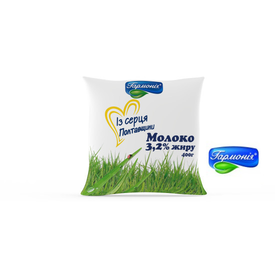 Молоко 3.2% плівка 0.4кг 7 діб, шт