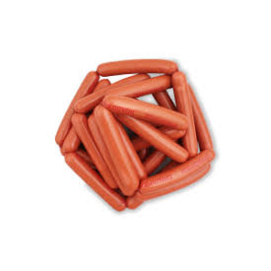 Сосиски "Прикопчені" вар. 1/с (банани) 1,0 кг КС