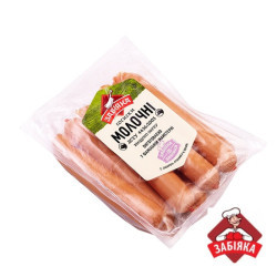 Сосиски Молочні ДСТУ в/с (газ 0,6 кг)  ТМ "Забіяка" Регал