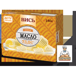 "Масло Селянське 73% ТМ "Вись" 180г / 20 шт Регал