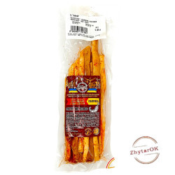 "Сир сичужний м\'який сулугуні СОЛОМКА копчена 45% жир."ПАПРИКА" (ВАКУУМ) 0,15 кг ТМ "ZhytarOK"