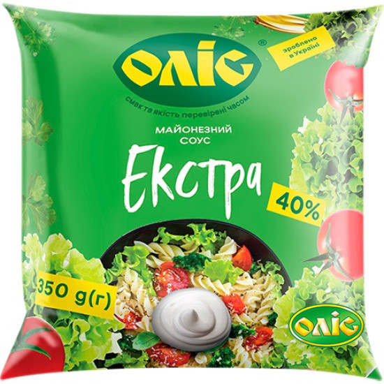 Майонезний Соус "Екстра" філ пак  0,35 кг / 33 шт Оліс