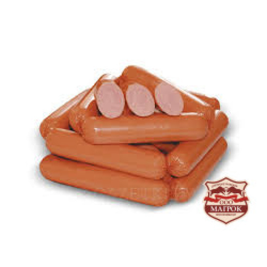 Сосиски Прикопчені зі Скоринкою1с (Газ-1,1 кг)  ТМ Ковбасна майстерня