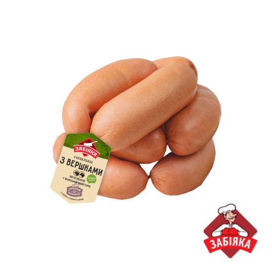 Сардельки З вершками в/с (газ 0.4 кг) ТМ "Забіяка"