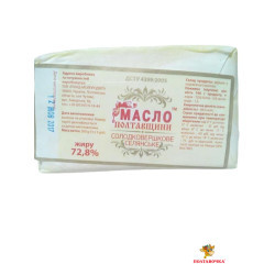 Масло с/в Домашнє 72,8% 180 г/20 шт перг ш/к ТМ "Масло Полтавщини"