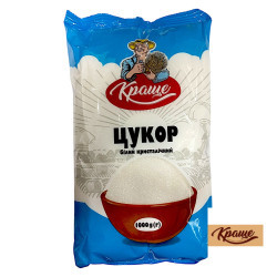 Цукор білий кристалічний в/г 1кг / 20 шт ТМ "Краще"