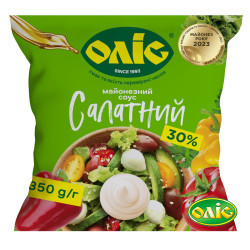 Майонезний Соус "Салатний 30%" філ пак  0,35 кг / 33 шт Оліс
