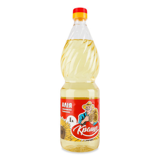 Олія соняшникова рафінована дезодорована виморожена / 15шт ТМ "Краще" 1л.(920г)