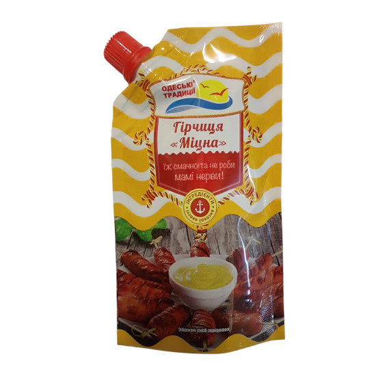 Гірчиця "Міцна" дой-пак 120 г / 20 шт тг ТМ "Одеські традиції"