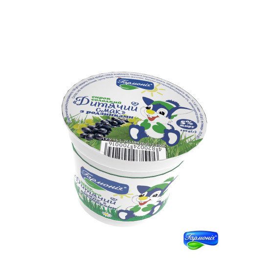 Сирок творожний "Дитячий смак" - з родзинками (5,0 %)