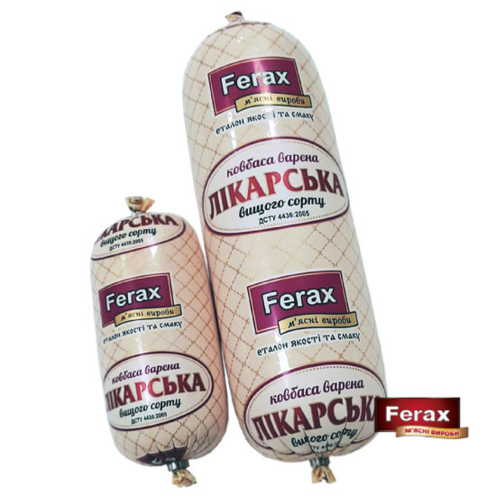 Ковбаса Лікарська вар в/с в поліаміді (Д80)