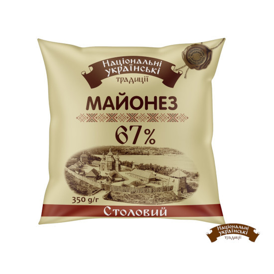 "Майонез "Столовий 67%" філ-пак  0,300 кг / 38 шт ТМ НУТ