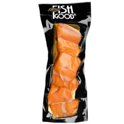 Лосось шматочки  х/к (набір до пива)  0,18кг  вакуум / 10 шт TM FishGood