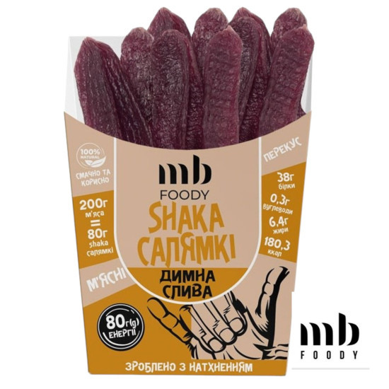 Салямки "Димна слива" курячі в оболонці 80 г/12 шт TM MB Foody