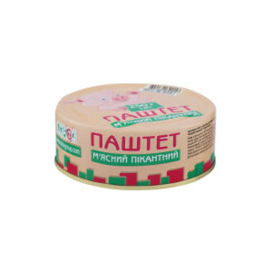 Консерва м'ясна паштет м'ясний "Пікантний" 250г ТМ "П'ятачок"