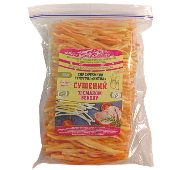 Сир СУШЕНИЙ Сулугуні НИТКА "БЕКОН" (в уп. 0,5кг.) ТМ ZhytarOk